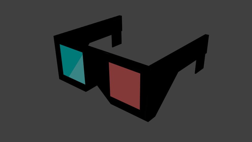 red-cyan 3d glasses preview image 1